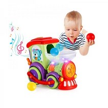 VATOS Toddler Train Toys Age 1-2 - Baby Car Toys 18 Months+ with Drop Balls Musical Sensory Crawlin