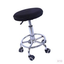 10 pcs 28-35 cm/11-14 인치 바 스툴 커버 라운드 의자 시트 커버 슬리브 탄성 패브릭 8 색상 사용 가능, 설명, 블랙