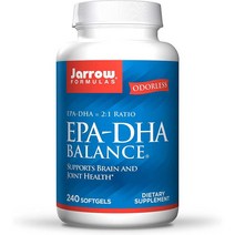 미국직구 Jarrow Formula EPA-DHA Balance 600 mg 240 Softgels 2:1 비율 EPA & DHA -및 초고 고농축 120인분, 상세참조, 수량