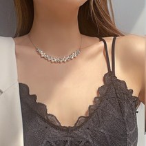 은색 목걸이 여자 갑상선 수술 후 진주 가리기 패션 쇄골 소중 디자인 기질 액세서리
