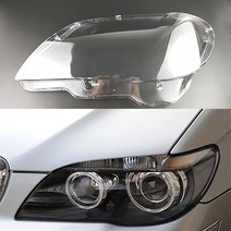 견고한 자동차 앞 전조등 렌즈 셸 커버 쉘 BMW 7 시리즈 E65 E66 2005 헤드 라이트 갓, 01 Left