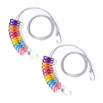 캠핑 여행용 와이어 휴대용 빨래줄 2P