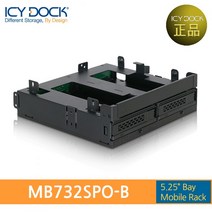 [ICYDOCK] ICYDOCK 하드랙 MB732SPO-B (5.25베이 1개 사용[2.5형 SSD/HDD 2개 슬림ODD 1개 장착]), 상세페이지 참조