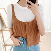 아모르데이 여성용 브이넥 스퀘어넥 유이투웨이 간절기 셔츠원피스 레이어드 버튼 베스트