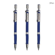 2.0mm 기계식 연필 세트 2B 자동 연필 드로잉 쓰기 공예 아트 스케치용 컬러/블랙 리드 리필 포함, 3Pcs blue pencils