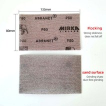 롤 아웃 뱃살 운동 기구 ab슬라이드 50PC 80/133mm Mirka Abranet 샌딩 퍼티 CoarseRectangular 사포 자동, 03 180grit 50pieces