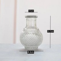 글라스데코 도안 크리스마스 썬데코간단한 투명 유리 작은 꽃병 북유럽 장식 거실 꽃 홈, 01 A