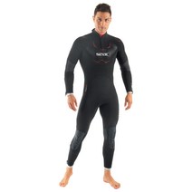 Seac USA 남성 5mm Space 백집 전신수트 Wet 수트 - 블랙 2aM305853, Black, Medium