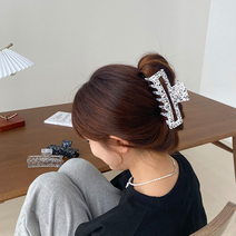 코이데이 빅사이즈 13cm 스플래터 사각집게핀 데일리 올림머리 대왕 헤어핀 3color