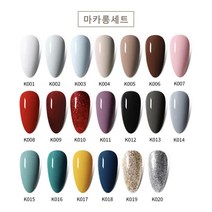 DEEPSUN 젤네일 5ml 29종 젤컬러 세트 베이스젤+탑젤+무광탑젤 포함 셀프젤네일 젤매니큐어, 마카롱세트(23종)