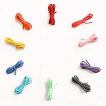 율아트 샤무드 공예끈 10개세트 20컬러 가죽 샤무드끈 매듭 팔찌 만들기 재료 미술 용품, 오렌지