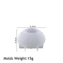 실리콘 토끼 몰드 곰돌이 도넛 원형 틀 쉘모양 양초 실리콘 금형 DIY 수제 석고 에폭시 수지 초콜릿 케이, 01 Small Shell