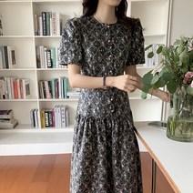 리야 봄 여름 하객 원피스 엄마돌 돌잔치엄마 피로연 상견례 아나운서 꽃무늬 플라워 30대 40대여름원피스 66사이즈쇼핑몰 르뚜앙