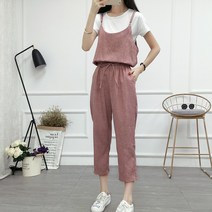 ZAZX여성용 멜빵 바지 복고풍 패션 봄 점프수트