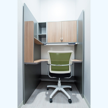 이스 책상1100 독서실 공부 집중력 높이는 편안한 독서실책상, 와이드 1인실(그레이)