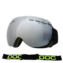 스키 스노우보드 고글 POC-브랜드 스키 고글 남녀 공용 이중 UV400 스노우 보드 김서림 방지 안경 무료 마, 01 1