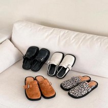 [바보사랑] 여자 레오파드블로퍼 스웨이드 가을 슬리퍼