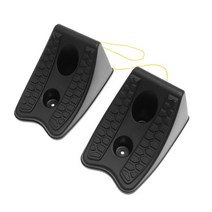 고임목 차량고임목 화물차고임목 버팀목 2pcs 휠 초크 스키드 레지스트 고무 고강도 자동차 스토퍼 자동차 suv 트럭 자동차 휠 고무 정지 슬라이더 블록, 검은색