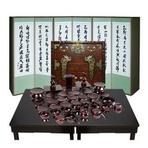 옻칠제기 50P 제기함 산수화 8폭 병풍 교자상2P 세트, 제기함 병풍 교자상포함, 상세페이지 참조, 상세페이지 참조