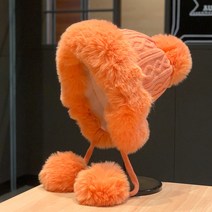 여성 겨울모자 806# 가을 러블리 방울 기모 두꺼운 니트 귀마개 뉴타임즈 Z