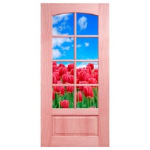 현관문 리폼 시트지 PP87-109 튜울림 핑크 우드 문 (작업용 융모 헤라 제공) 붙이기 쉬운 에어프리 스티커형
