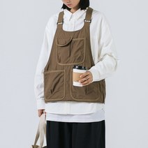 다용도 앞치마 조끼 멜빵 공구 툴 보관 포켓 낚시 스포츠 공구 작업용 빅사이즈 조끼 베스트, 커피