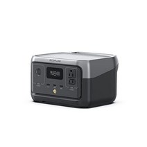 EF ECOFLOW 에코플로우 휴대용 발전소 RIVER 2 256Wh LiFePO4 배터리/1시간 급속 충전 최대 600W AC 콘센트 2개 야외 캠핑/RV/가정용 태양광 발전기(