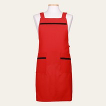 줄 멜빵식 앞치마 식당 바리스타 카페 서빙 주방 업소용 H형 기본 검정색 4컬러, 빨강