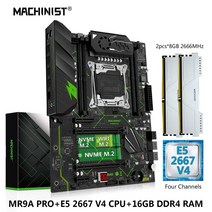MACHINIST MR9A PRO X99 메인보드 세트 키트 Xeon E5 2667 V4 CPU LG 호환A 2011-3 프로세서 16G 2x8G DDR4 RAM 2666MHz 메
