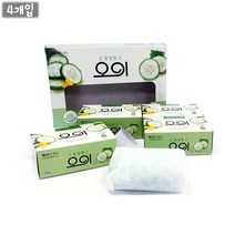 오이향 비누 4개입 세안 거품 욕실 세면용품 목욕탕 _ 22122601EA, 1, 본상품선택