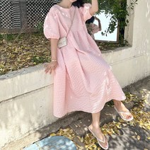 엠보 여름 바스락 벌룬 롱원피스(당일출고)