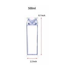 신기한물병 특이한 500Ml 우유 상자 물병 스포츠 광장 주스 크리스마스 스티커 야외 여행 캠핑 마시는 컵, 500-1000ml+500ml