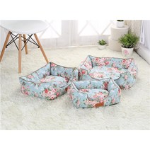 야외 대형견 큰개 진돗개 강아지 판넬 난방 조립식 개집 실외 플라스틱 보온 강아지집 001 애완 동물 제품, 푸른 꽃_L-M사이즈(50×60 cm)