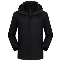 CAMEL CROWN 남성용 스키 재킷 3 in 1 방수 겨울 재킷 스노우 재킷 방풍 후드 내부 따뜻한 플리스 코트 포함 다크 블루, Medium