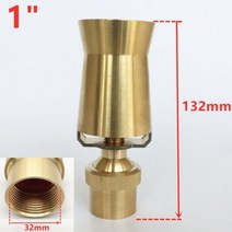 1/2 3/4 1 1.5 황동 스테인레스 캐스케이드 워터 분수 노즐 Sray Head Pond, 1 (Brass)