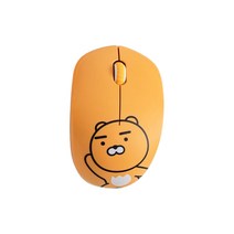 카카오프렌즈 무선 마우스 노트북 PC 사무용 업무용 휴대용 귀여운 캐릭터 사무실 USB 나노리시버, 라이언