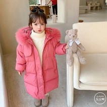 도오빠 아동 롱패딩 후드 다운 겨울 점퍼 패치 키즈 어린이 아우터