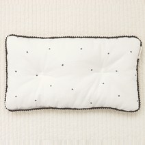 바미블랑 린넨코코 유아용 낮은 베개, 블랙도트