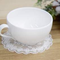 해피툴 작은꽃잎 컵받침, 화이트