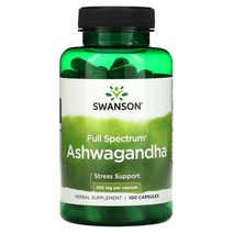 스완슨 swanson 아슈와간다 450mg 100캡슐, 캡슐 100정, 1팩