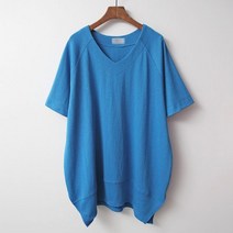 아이우먼 엣지브이넥롱박스티 BQE036M107 빅사이즈