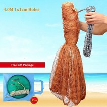 낚시어망 그물 Sinkers PE 선 고강도 3M 5M 6M Dia를 가진 전통적인 손 던지기 어망. 네트워크 어부 낚시 도구, CHINA, 1개, 4.0M 1x1cm Holes