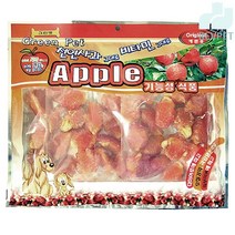 미니핀 사과 400g 포상 간식 강아지스트레스 강아지져키 잘먹는간식 강아지육포 강아지트릿 웰시코기간식, 1개