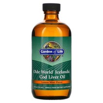 Garden of Life Olde World 아이슬란드 대구 간유 레몬 민트 236ml(8fl oz), 2368정