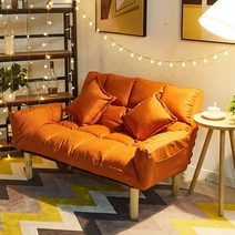 사무용소파 안락 의자 편안한 빈티지 인테리어 미니멀리스트 쇼파 싱글 침실 쇼파, 고급스럽고 편안한 모델 주황색