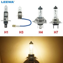 LEEWA-할로겐 전구 트럭 버스 헤드라이트 1 개 웜 화이트 오토 H1/H3/H4/H7 DC24V 70W/100W 안개등 운전, 01 H1 70W