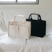 인포켓 아웃포켓 텀블러백 코튼 주머니 캔버스백 윤식당 윰블리 정유미 로제 수납 에코백 보조가방 여행 도시락 기저귀 [DFSHOP 디팩샵]