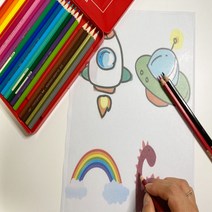 슈링클스 키트 키링 소품 만들기 DIY 세트 어린이 선물 아이 미술 놀이 돌봄 학교 세트 도안, B반투명슈링클스세트