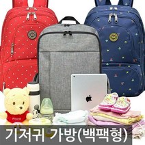 베이비베어 기저귀가방(백팩형), 02 패턴 도트(네이비)