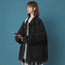 데님자켓 청자켓 데님 재킷 여성 2023 새로운 핫 스타일 미국 빈티지 빈티지 재킷 봄과 가을 작은 가운 조수 미쏘자켓 톰보이자켓 듀얼자켓 럭키슈에뜨